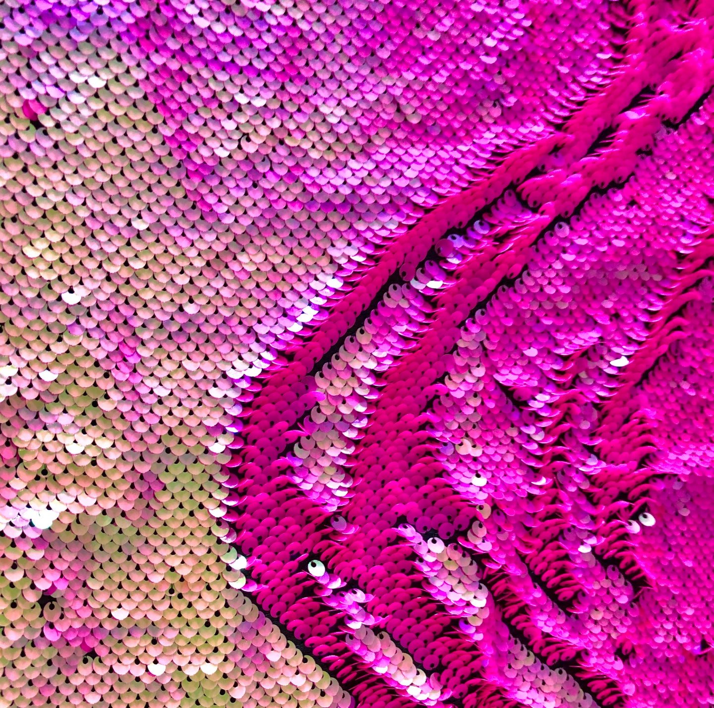 Glitzermaske mit Wendepailetten pink