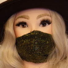 Lade das Bild in den Galerie-Viewer, Glitzermaske olive
