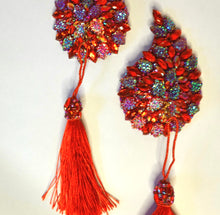 Lade das Bild in den Galerie-Viewer, Pasties mit abnehmbaren Tassel wings / rot
