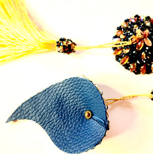Pasties mit abnehmbaren Tassel wings / dunkelblau- gold